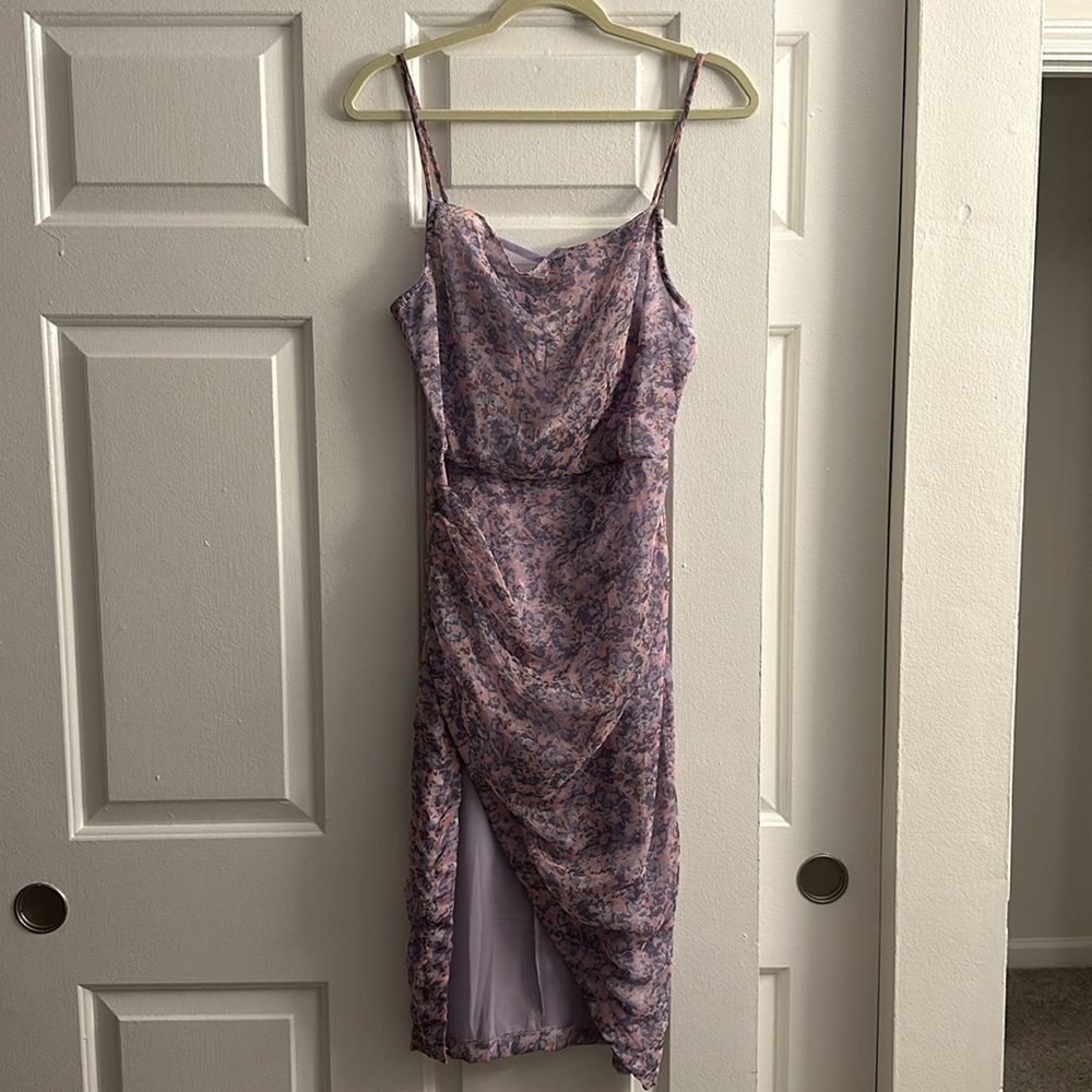 Tian Cheng Chuxia Purple Pink Feminine Spaghetti Strap Dress Small